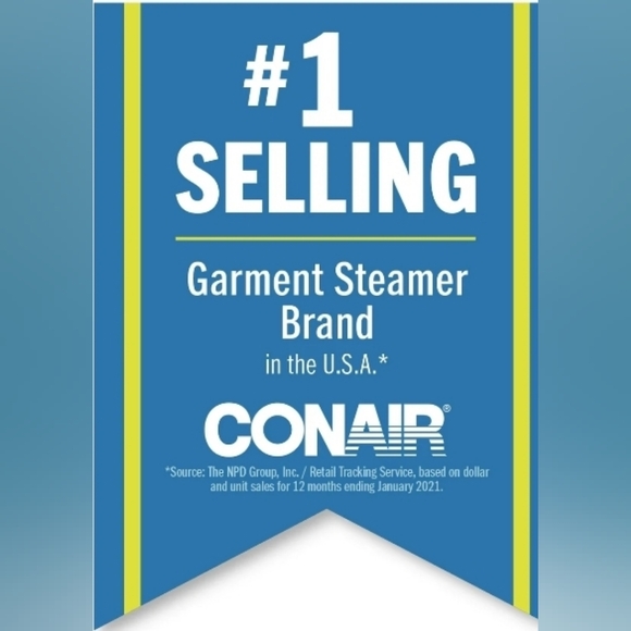 Conair Handheld Garment Steamer for Clothes, ExtremeSteam 1200W, Portable - Picture 3 of 6